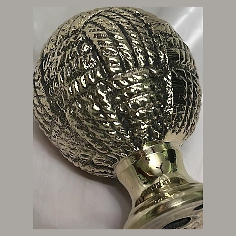 Nickel rope-knot finial