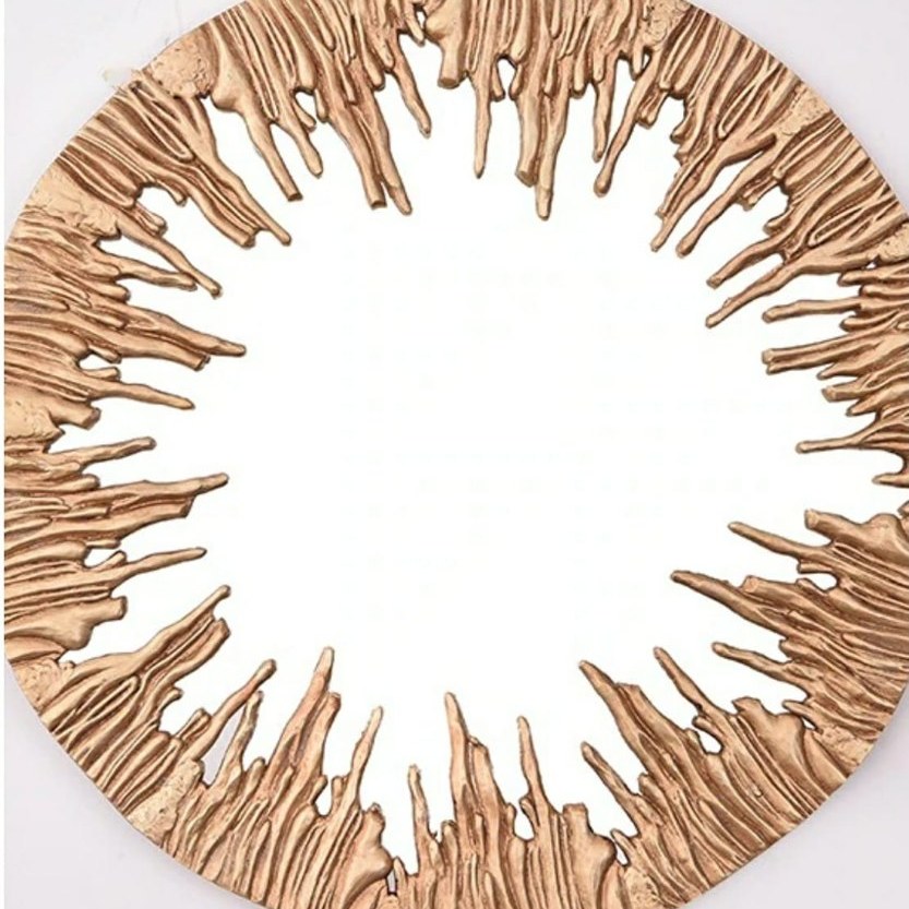 Rose gold drip wall mirror