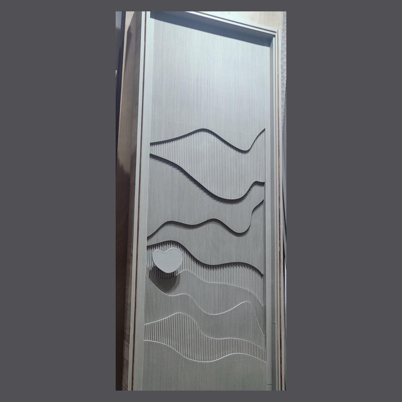 Wave carved door