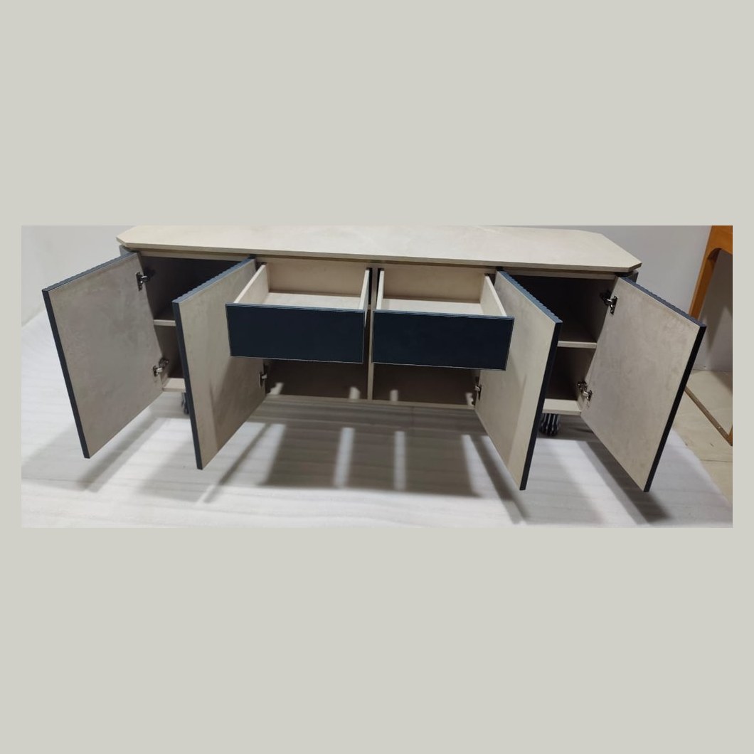 Sideboard with leather-lined drawers
