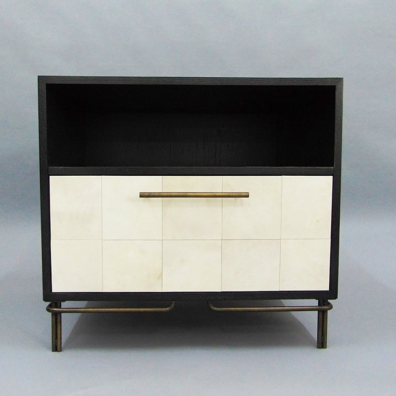 Parchment bedside table