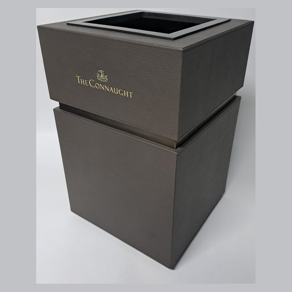 Leather waste bin