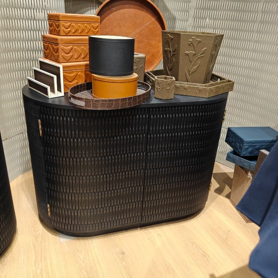 Leather desk and decor accessories