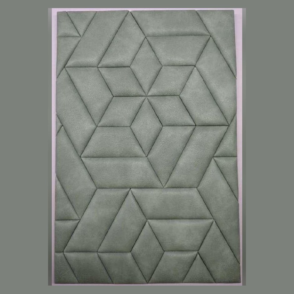 Grey cube-pattern leather panel (ADL 012)