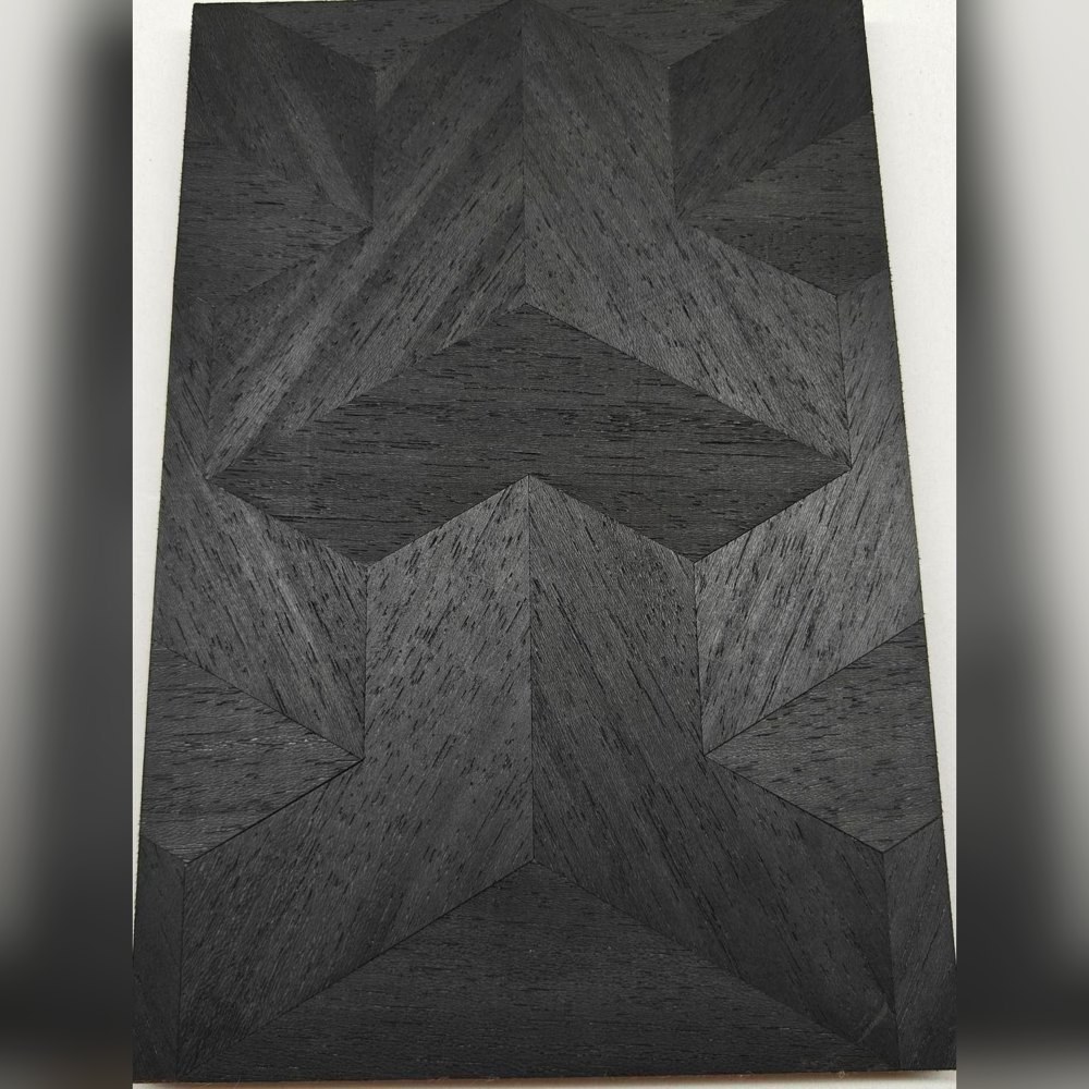 Ebony star marquetry veneer