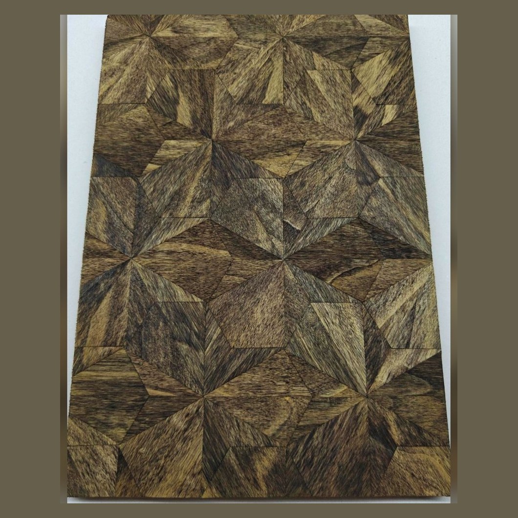 Smoked oak star burst veneer