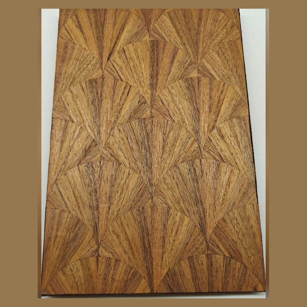 Walnut fan pattern veneer