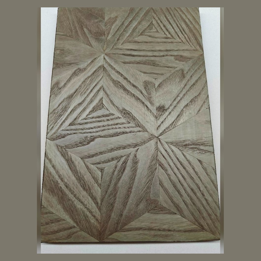 Grey oak star burst veneer