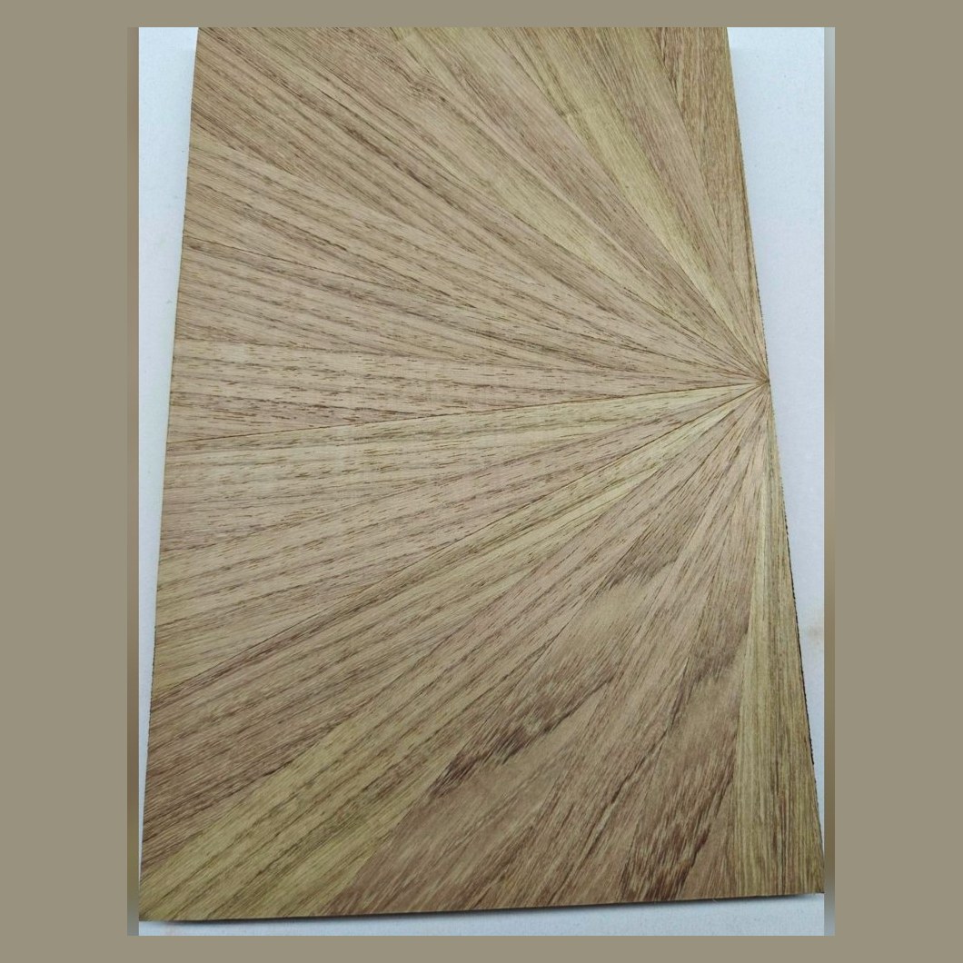 Oak corner sunburst veneer