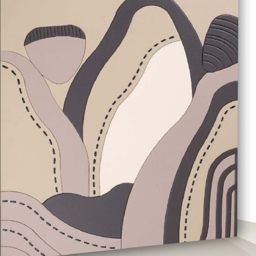 Leather art wall panel
