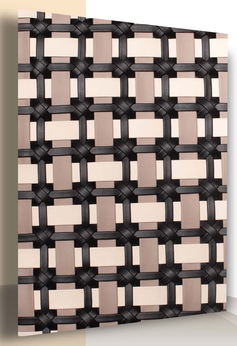 Woven leather wall panel