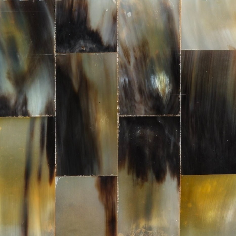 Natural horn tiles