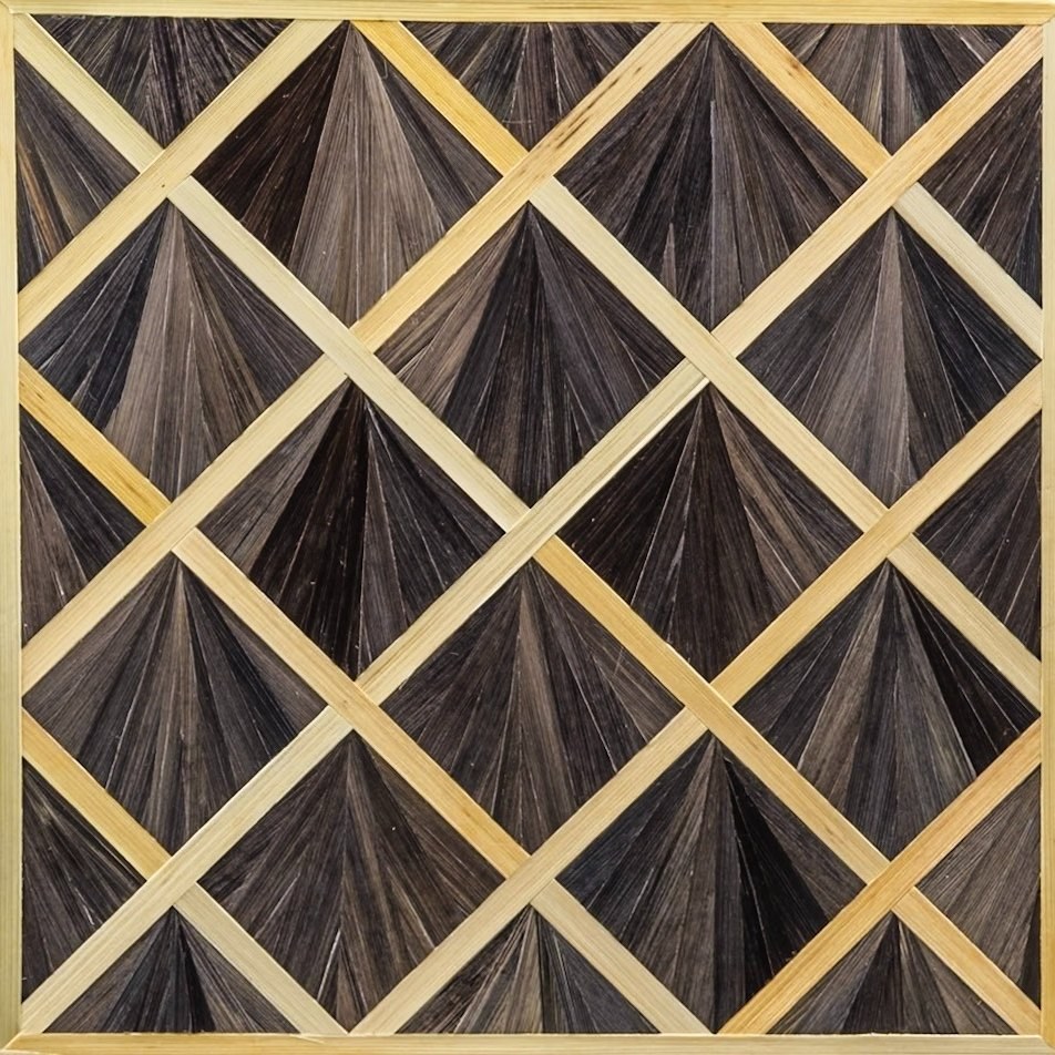 Charcoal straw diamond lattice
