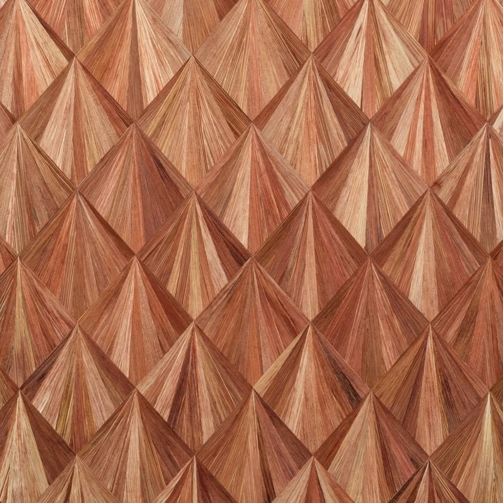 Terracotta straw fan pattern