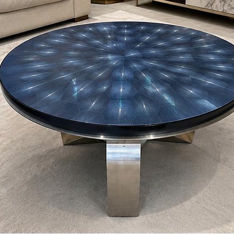 Shagreen round centre table