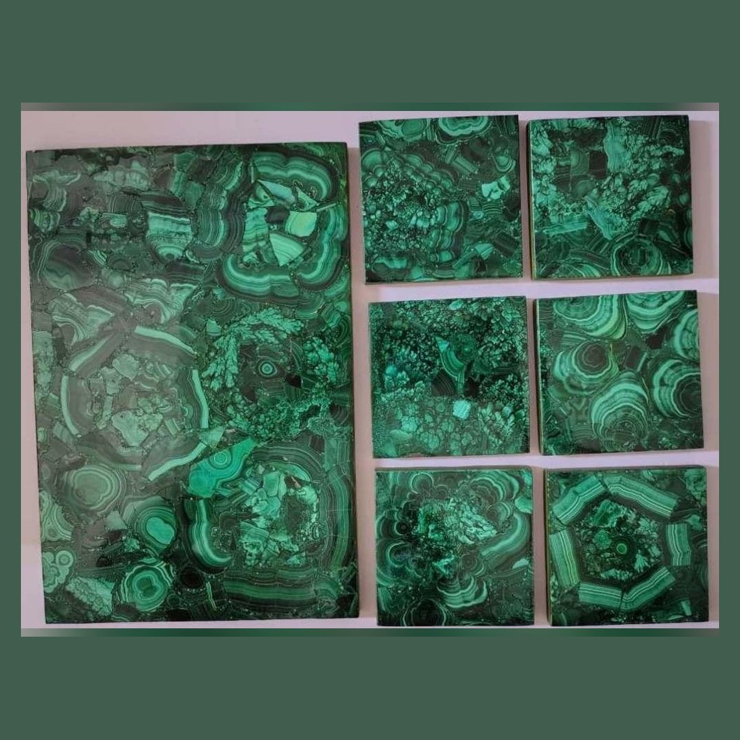 Malachite stone tiles