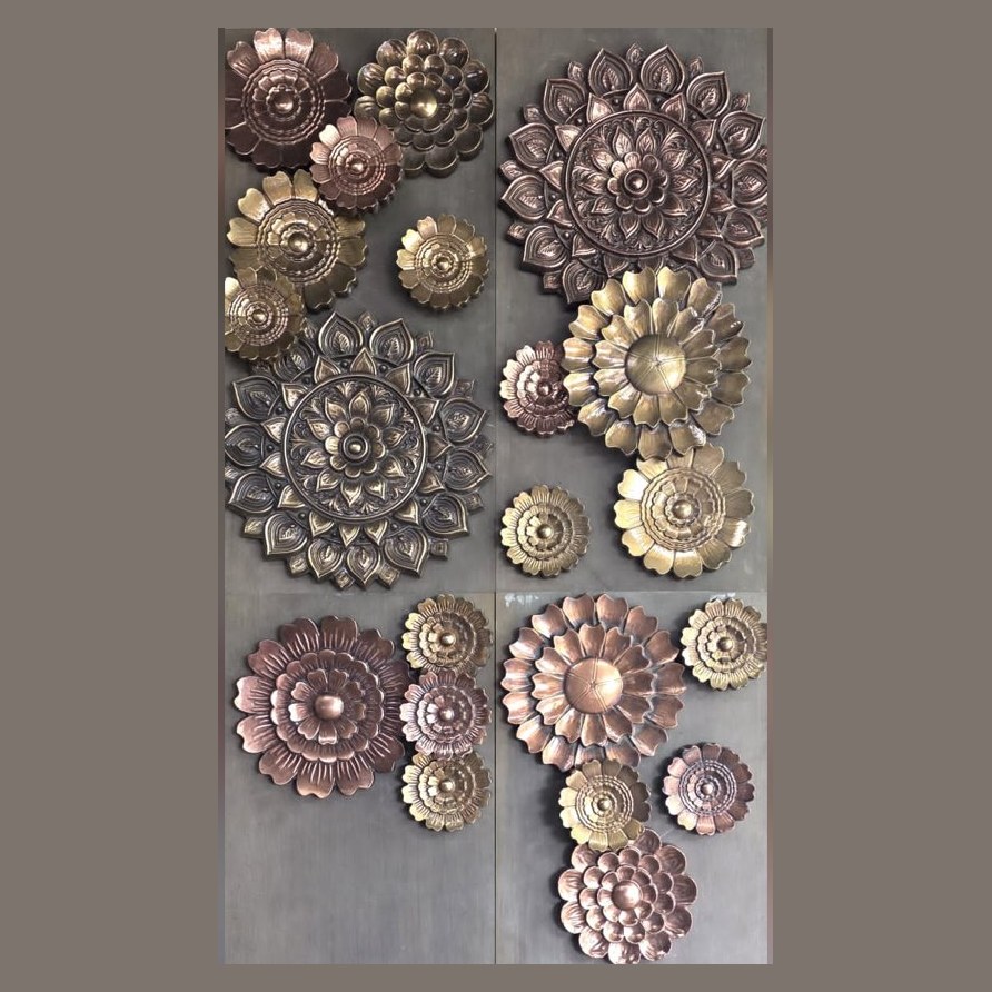 Carved rosette wall panel