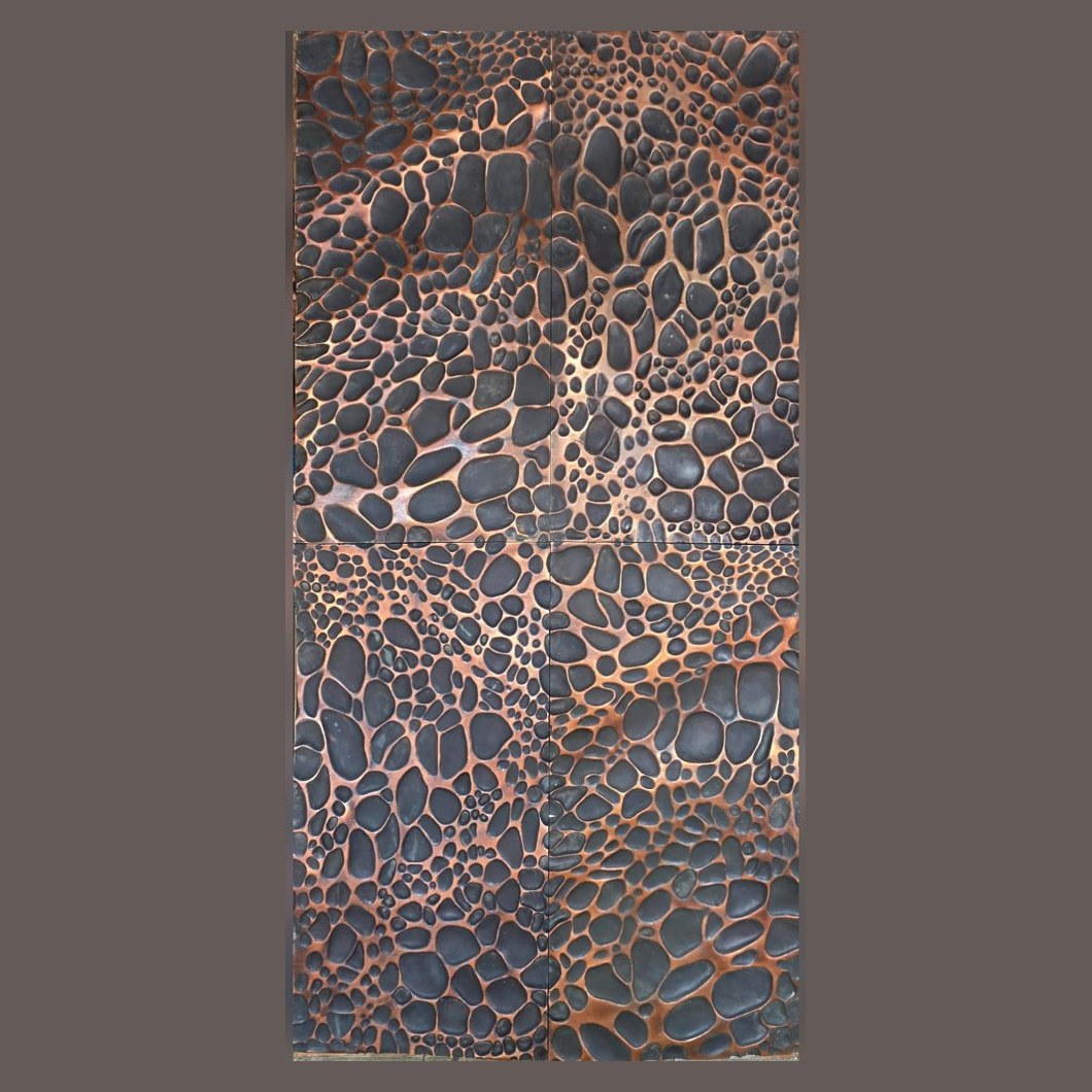 Copper pebble texture wall panel