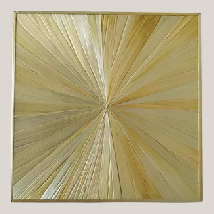 Champagne sunburst straw panel
