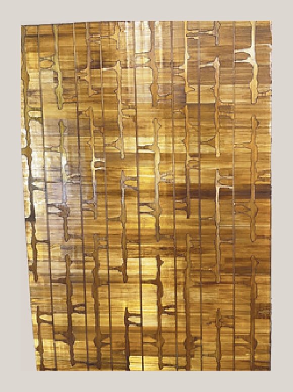 Gold drip straw panel