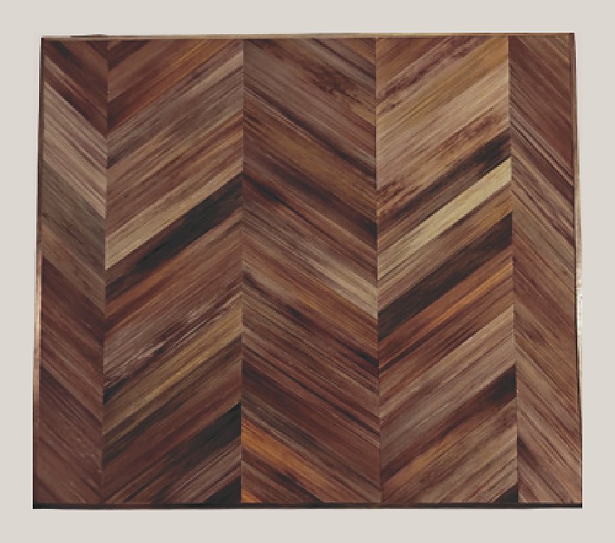 Brown herringbone straw panel
