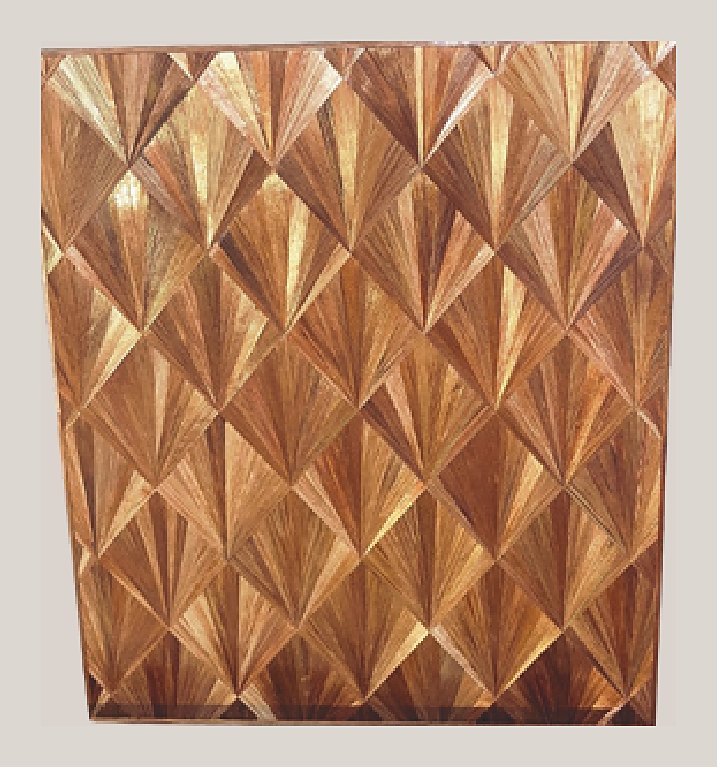 Gold pyramid pattern straw panel