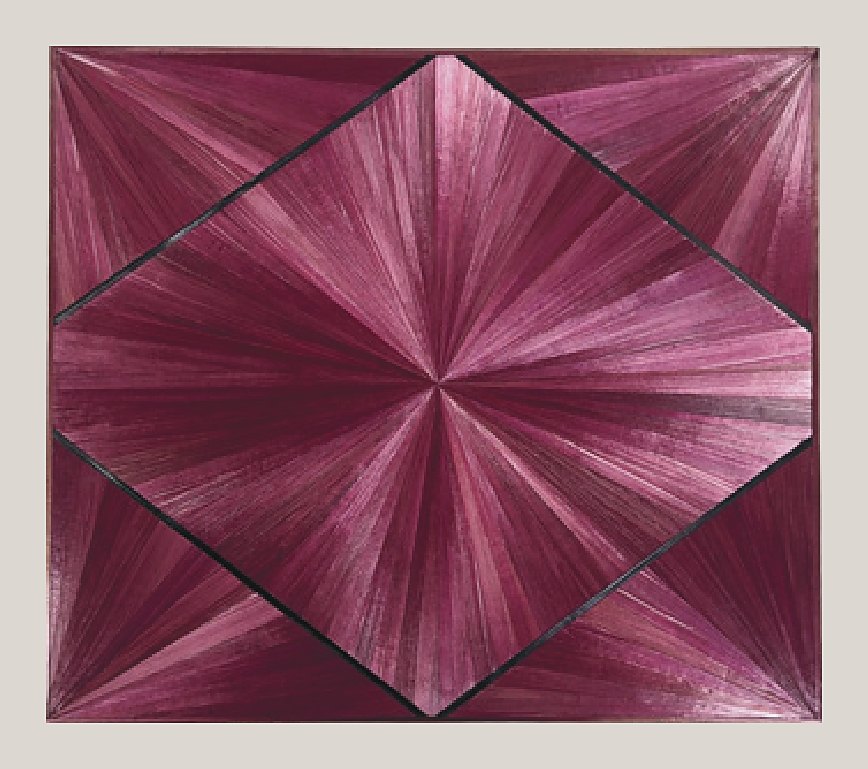Magenta diamond sunburst straw panel