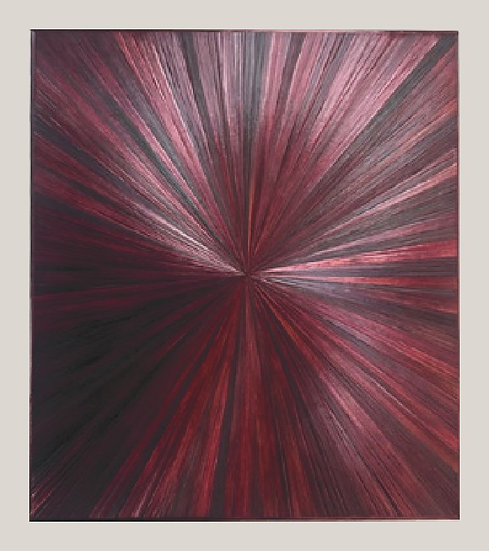 Burgundy sunburst straw panel
