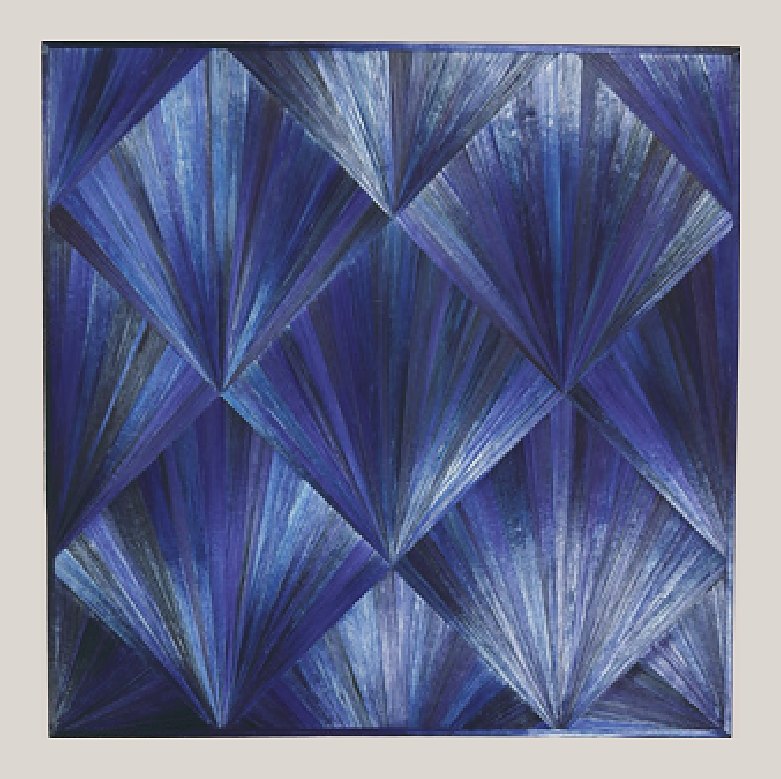 Cobalt diamond fan straw panel