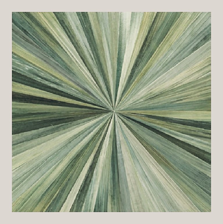 Sage sunburst straw panel