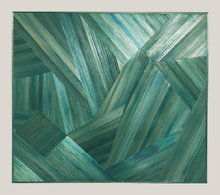 Teal leaf straw panel