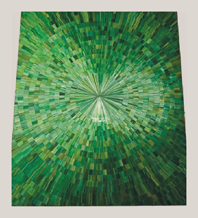 Emerald burst straw panel