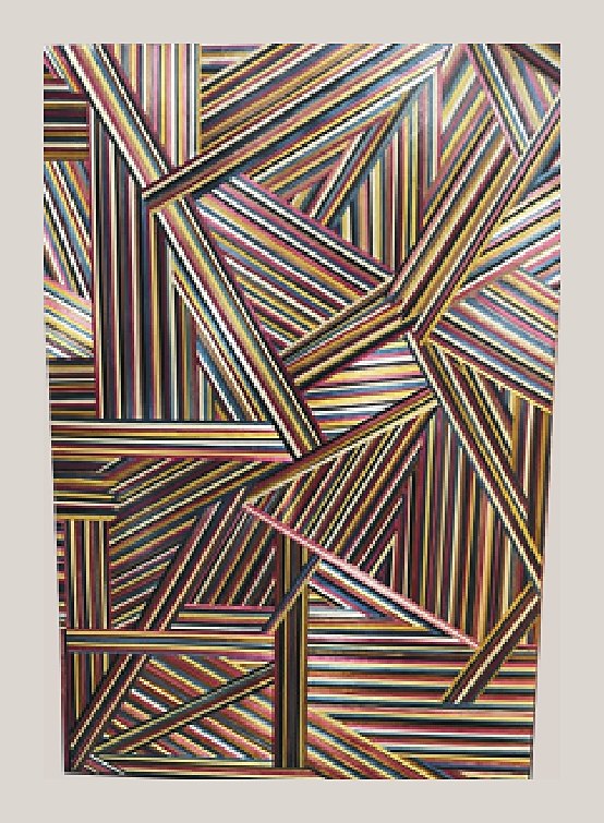 Random line straw panel